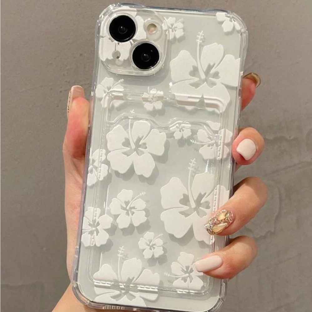 ⚠️Clearance iPhone 13 Floral Clear Phone Case - White - Picture 3 of 4